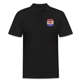 Croatia Croats Origin Birthplace Flag - Men's Polo Shirt - black - Front - Kai (181cm)