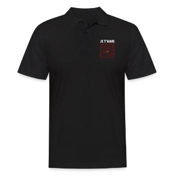 Je t'aime papa - Polo Homme - noir - Devant - Kai (181cm)