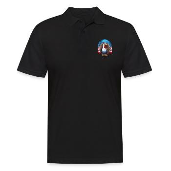 Patriotic USA Turquie Thanksgiving - Polo Homme - noir - Devant - Kai (181cm)