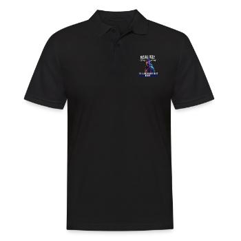Realität hab ich getestet Leider nicht mein Genre - Männer Poloshirt - Schwarz - Vorne - Kai (181cm)