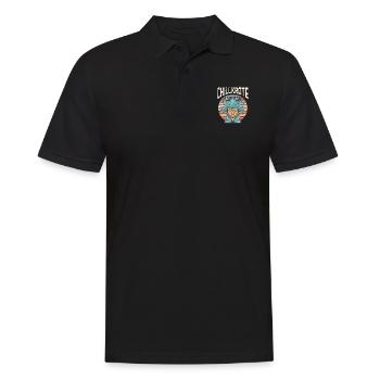 Relaxed turtles Chill toad - Men's Polo Shirt - black - Front - Kai (181cm)