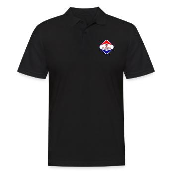 Istrien Hrvatska Kroatien Balkan Reise Urlaub Flag - Männer Poloshirt - Schwarz - Vorne - Kai (181cm)