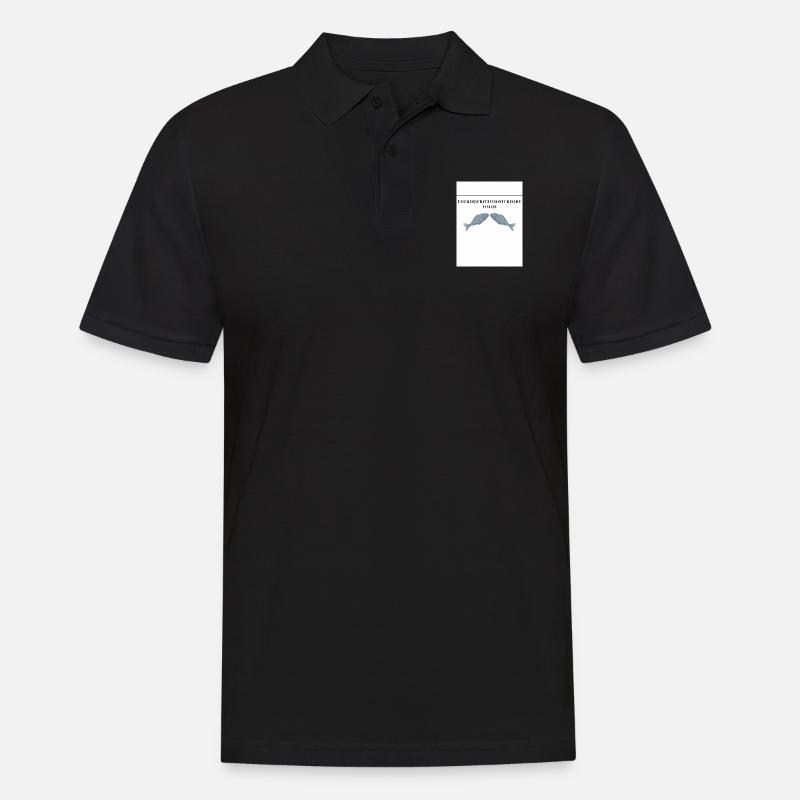 Fische - Männer Poloshirt - Schwarz