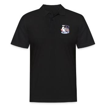 GHOST TYPING DETECTED! -Boo! - Men's Polo Shirt - black - Front - Kai (181cm)