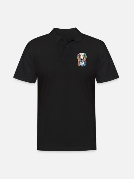 Afghan Hound - Men's Polo Shirt - black