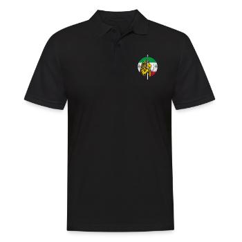 Shir o Khorshid - Persian Design (Iran) - Men's Polo Shirt - black - Front - Kai (181cm)