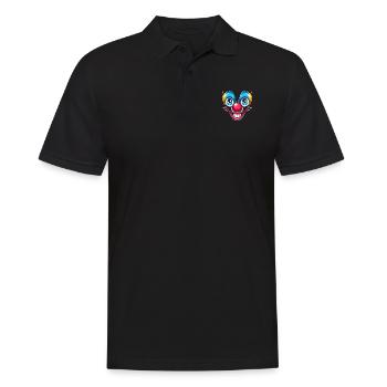 Pure carnival joy: clown face for fun - Men's Polo Shirt - black - Front - Kai (181cm)