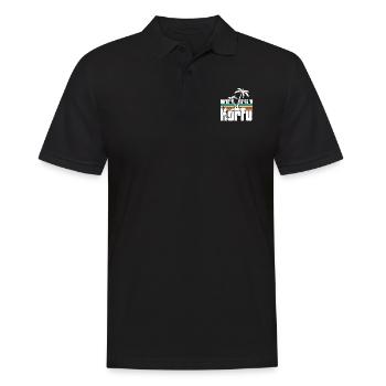 Griechische Flagge Balkan Athen Hellenisch Korfu - Männer Poloshirt - Schwarz - Vorne - Kai (181cm)
