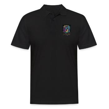 Angelic Divine Messenger Guardian Angel Winged - Men's Polo Shirt - black - Front - Kai (181cm)