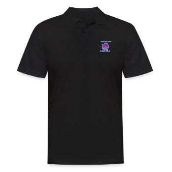 Glitc 80er style Einhorn - Guck mich nicht in dies - Männer Poloshirt - Schwarz - Vorne - Kai (181cm)