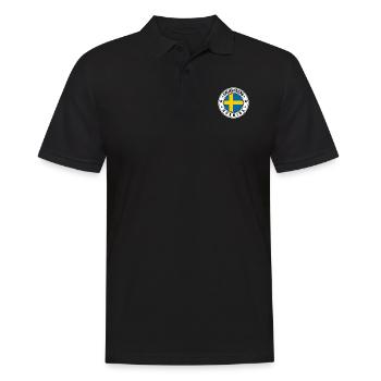 Schweden Schwedisch Sverige Urlaub Wikinger Volk - Männer Poloshirt - Schwarz - Vorne - Kai (181cm)