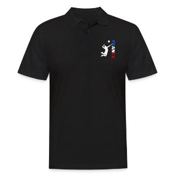 france volleyball suporteurs,france volleyball des - Polo Homme - noir - Devant - Kai (181cm)