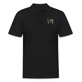Against the tide Individuality and style Dinos - Men's Polo Shirt - black - Front - Kai (181cm)