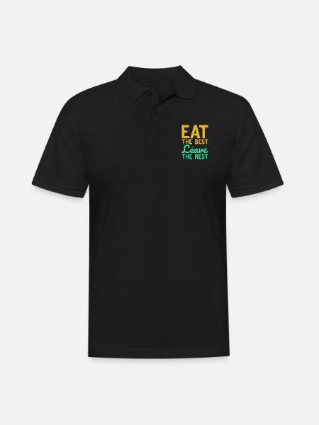 Eat the Best - Men's Polo Shirt - black