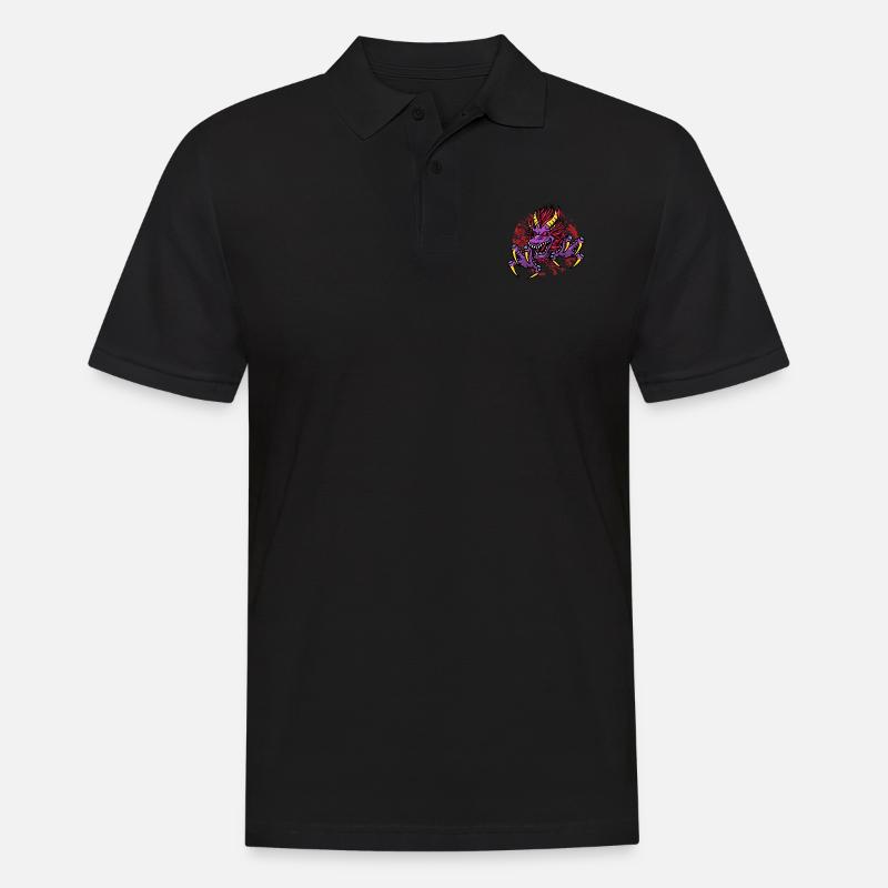 Fantasy Magic Dragon in Dungeon - Men's Polo Shirt - black