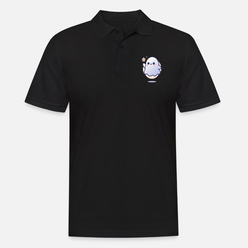 freundlicher Geist - Männer Poloshirt - Schwarz