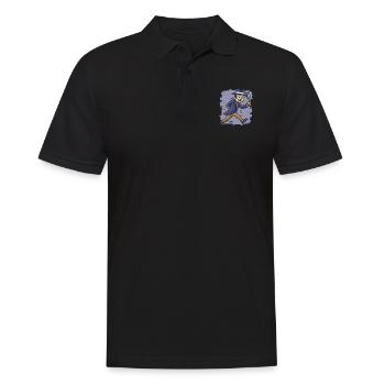 Agent de service Officier Détective - Polo Homme - noir - Devant - Kai (181cm)