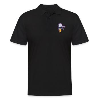 Rugby Fußballer Astronaut Fußball - Männer Poloshirt - Schwarz - Vorne - Kai (181cm)