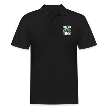Surfing Me sind wie - Männer Poloshirt - Schwarz - Vorne - Kai (181cm)