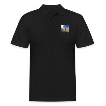 Llama Selfie with UFOs, weirder - Men's Polo Shirt - black - Front - Kai (181cm)