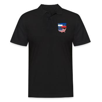 MOTARD DE LA VIEILLE ÉCOLE US - Polo Homme - noir - Devant - Kai (181cm)