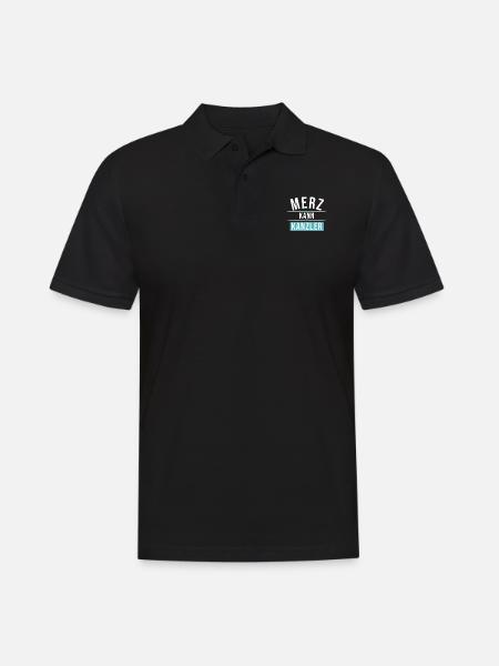 Merz kann Kanzler - Männer Poloshirt - Schwarz