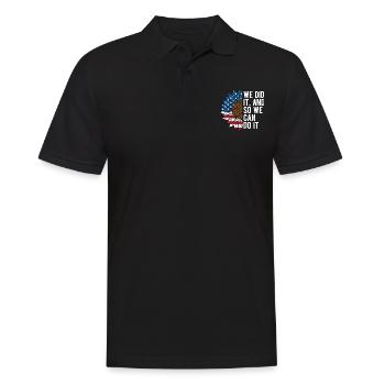 We Did It Patriotic American Patriotism USA - Men's Polo Shirt - black - Front - Kai (181cm)