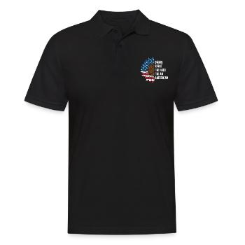 Damn Im Free Im an American 4th of July Patriotic - Men's Polo Shirt - black - Front - Kai (181cm)