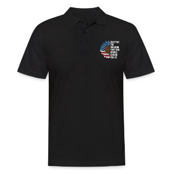 Enjoying the Freedom that Our Heroes Earned - Men's Polo Shirt - black - Front - Kai (181cm)
