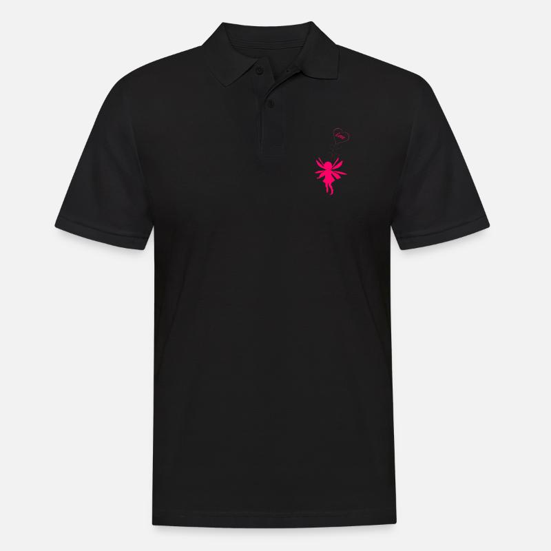 Fee - Männer Poloshirt - Schwarz