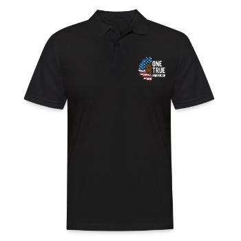 One True American Patriotic Independence - Men's Polo Shirt - black - Front - Kai (181cm)