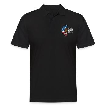 Warning Patriotism Detected American Independence - Men's Polo Shirt - black - Front - Kai (181cm)