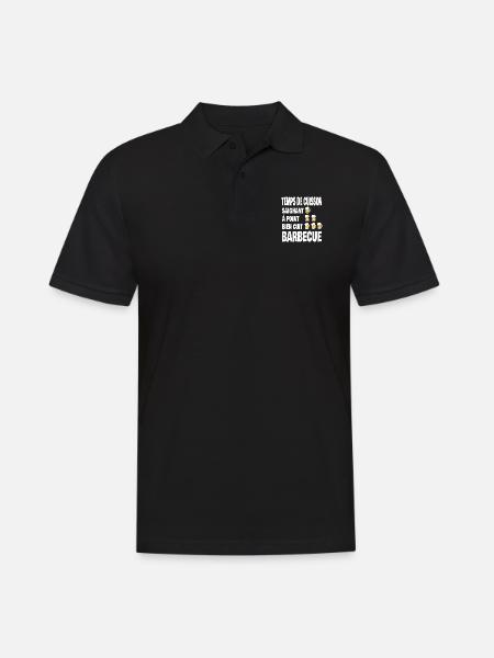 temps de cuisson - Polo Homme - noir