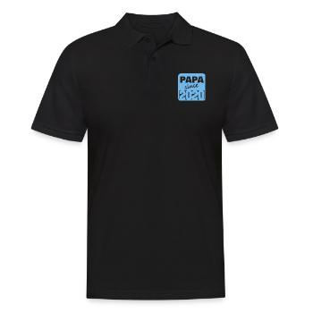 Vater 2020 - Männer Poloshirt - Schwarz - Vorne - Kai (181cm)