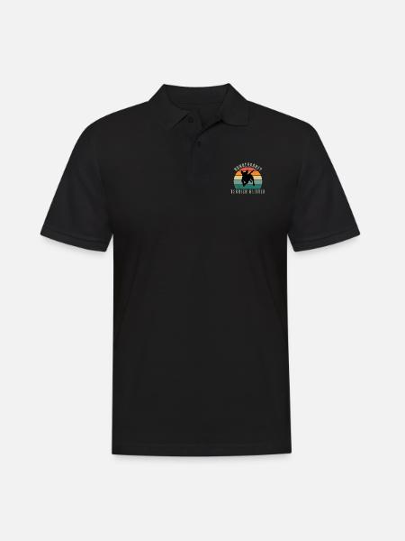 Terrier Glitter Retro Sunset - Männer Poloshirt - Schwarz