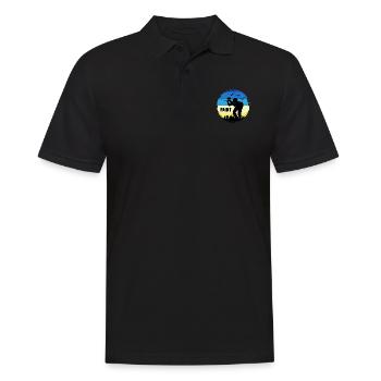 Paintball Paintballspieler Gotcha-world - Männer Poloshirt - Schwarz - Vorne - Kai (181cm)