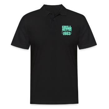 1983 - Männer Poloshirt - Schwarz - Vorne - Kai (181cm)
