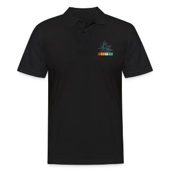 Indonesien Reise Bali Wayang Kulit Schatten - Männer Poloshirt - Schwarz - Vorne - Kai (181cm)