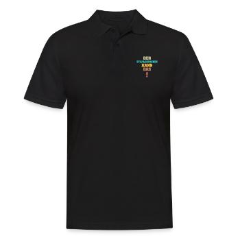 Lustig Staplerfahrer - Männer Poloshirt - Schwarz - Vorne - Kai (181cm)