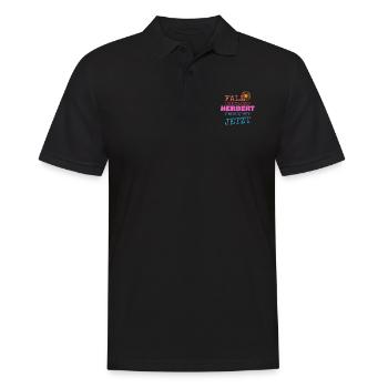 Vorname Herbert - Männer Poloshirt - Schwarz - Vorne - Kai (181cm)