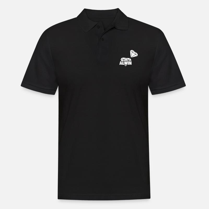 Alwin - Männer Poloshirt - Schwarz