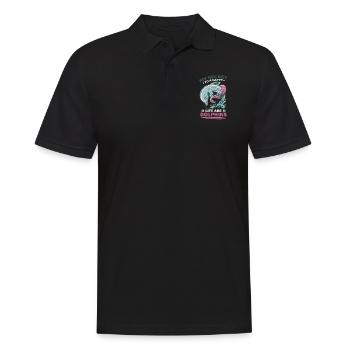 Delfin - Männer Poloshirt - Schwarz - Vorne - Kai (181cm)