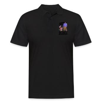 Papa Fille Enfant Fête des pères Fille Cadeau - Polo Homme - noir - Devant - Kai (181cm)