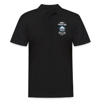 Only pirates can get away with saying yo ho - Männer Poloshirt - Schwarz - Vorne - Kai (181cm)
