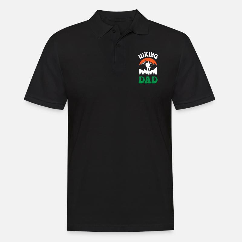 Hiking Dad - Männer Poloshirt - Schwarz