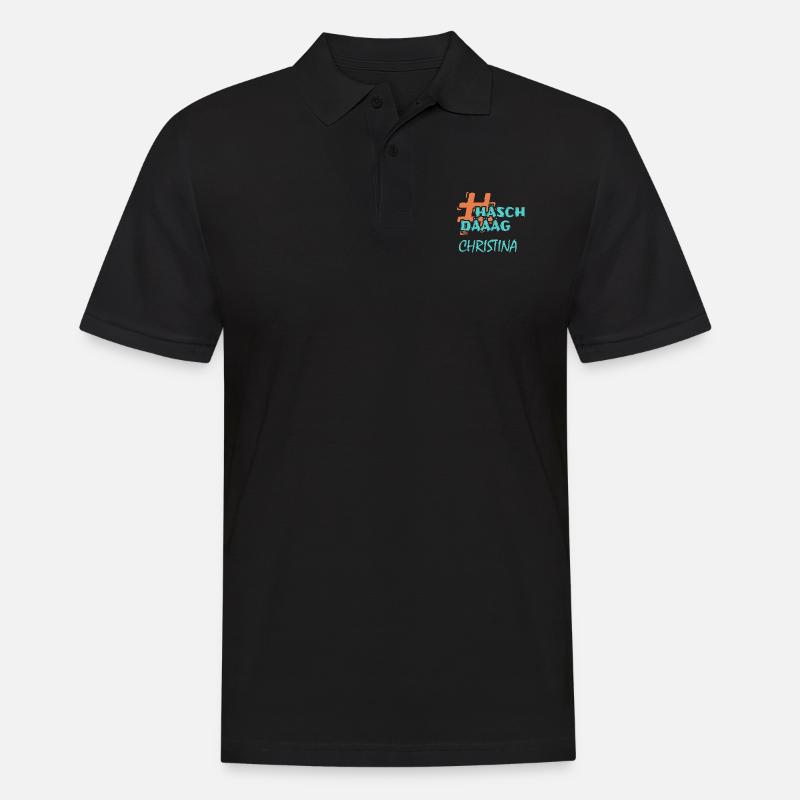 CHRISTINA - Männer Poloshirt - Schwarz
