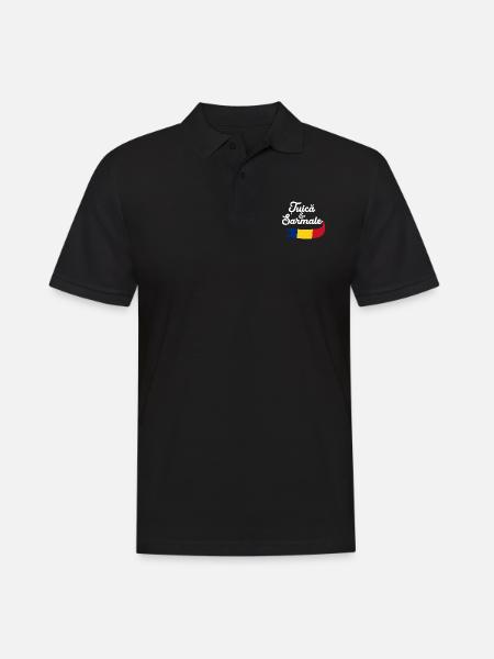 Balkans Romania Flag Travel Romanian - Men's Polo Shirt - black