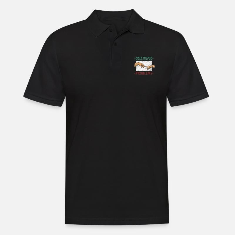 Fibonacci Mathe Lehrer Kunst Erschaffung - Männer Poloshirt - Schwarz
