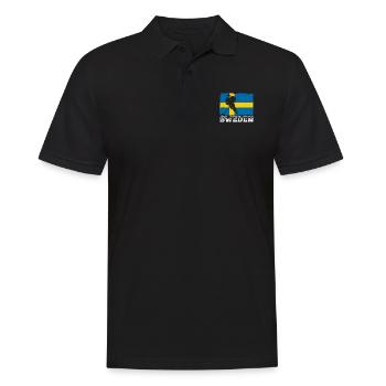Schweden Skandinavien Urlaub Sverige Flagge - Männer Poloshirt - Schwarz - Vorne - Kai (181cm)