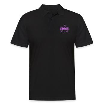 Aurelia as a baby - Men's Polo Shirt - black - Front - Kai (181cm)